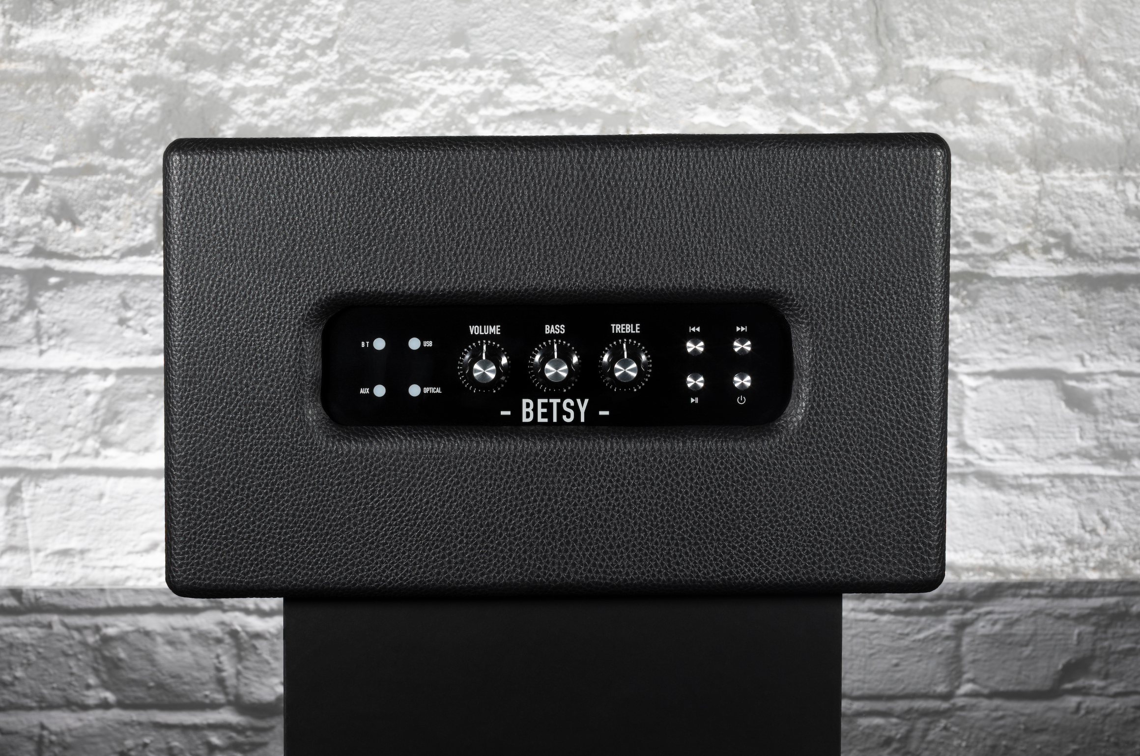 Ashdown Home Audio Betsy - Top view showing the volume, bass and treble controls