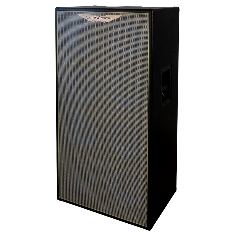 Ashdown ABM 810 evo iv cabinet right with silver grill and blue speakers