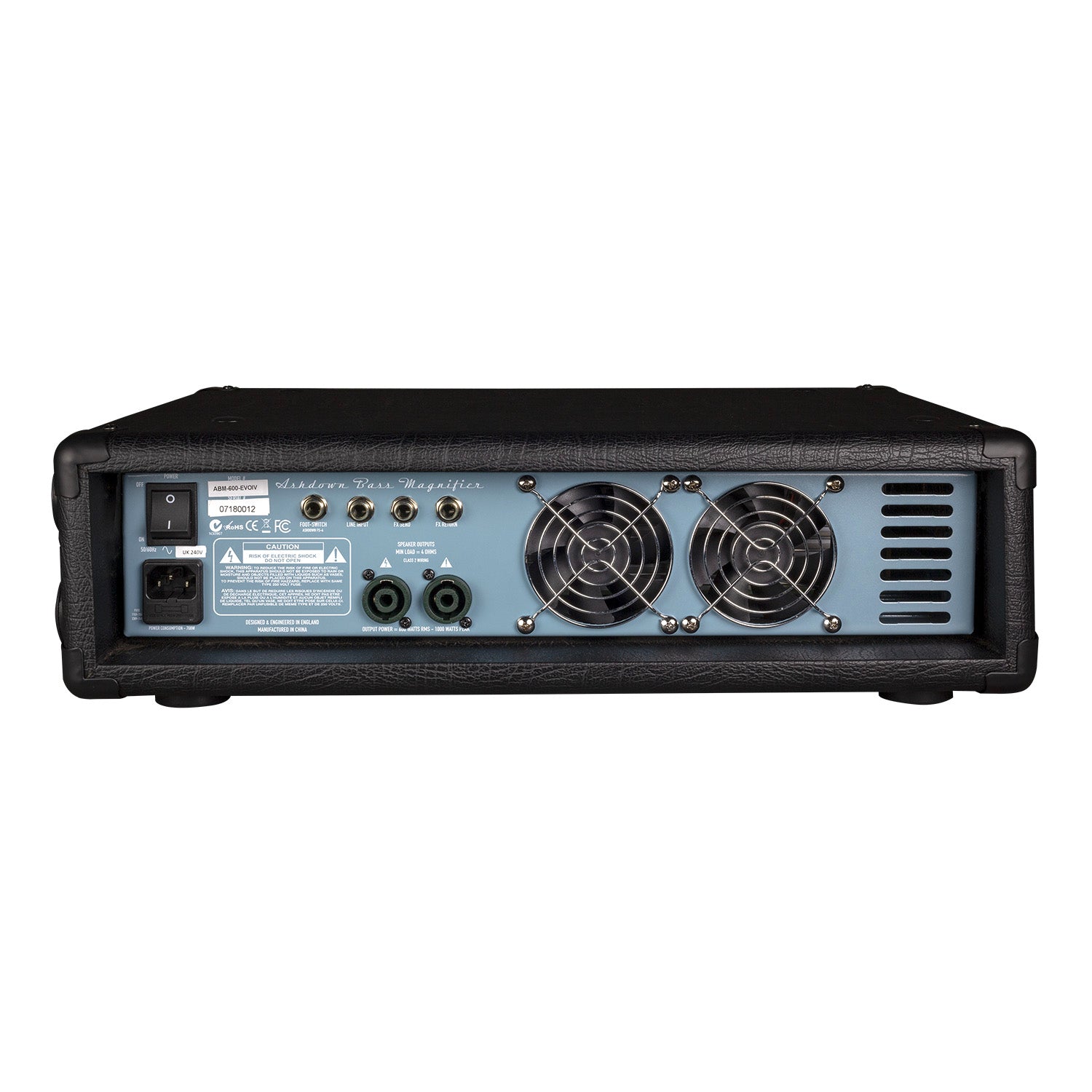 Ashdown ABM 600 evo iv head rear