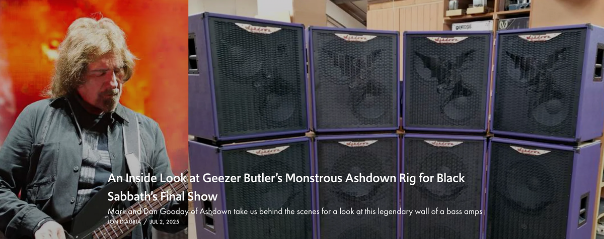Geezer Butler's Monstrous Ashdown Rig – Ashdown Engineering