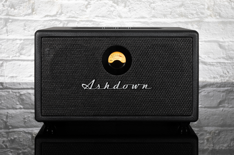 Ashdown Home Audio - front video of Betsy the BT speaker. Showing the black grill, VU meter and Ashdown script logo