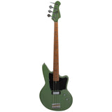 Green Ashdown Bass with black scratchplate and soapbar pickup