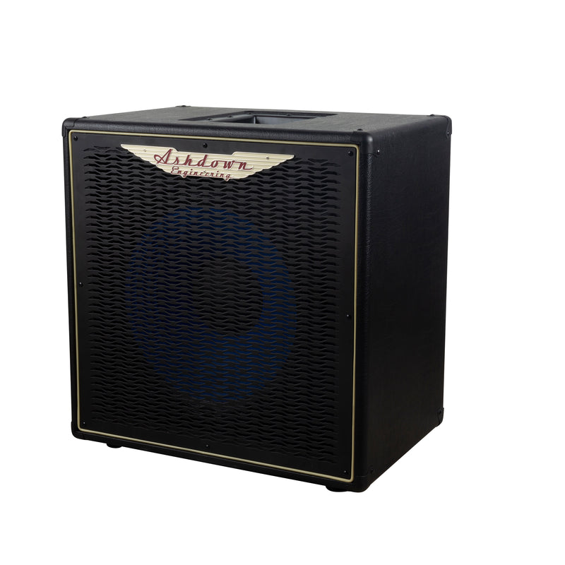 Ashdown ABM 115h evo iv pro neo cabinet right with black grill and blue speaker