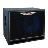 Ashdown ABM 115h evo iv compact cabinet left with black grill and blue speaker