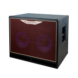 Ashdown ABM 210h evo iv compact cabinet right with red grill and blue speakers
