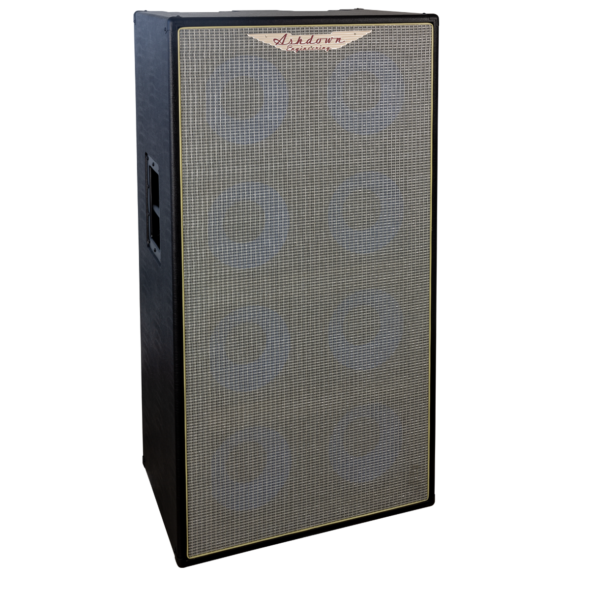 Ashdown ABM 810 evo iv cabinet left with silver grill and blue speakers