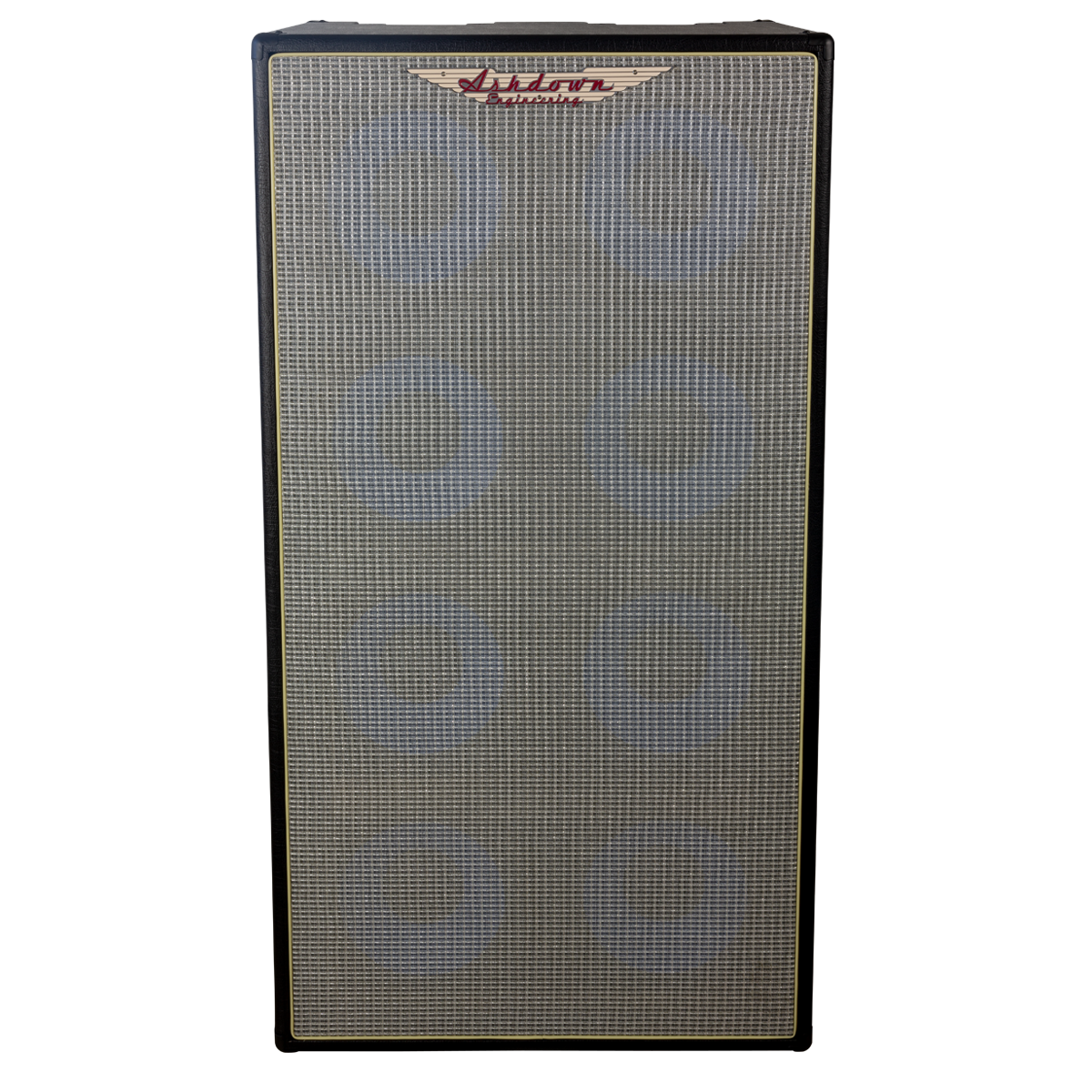 Ashdown ABM 810 evo iv front with silver grill and blue speakers