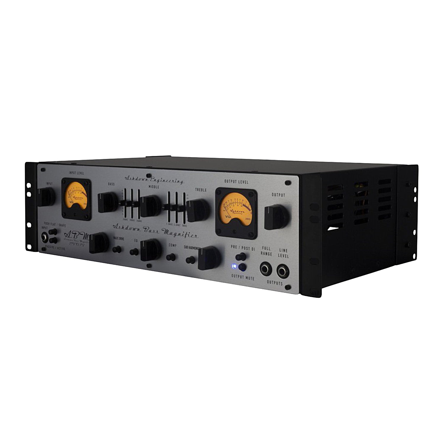 Ashdown ABM EVO iv dual VU rack head right