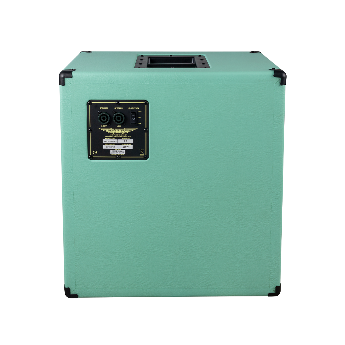 ashdown rm 115t evo ii super lightweight bass cabinet back turquoise