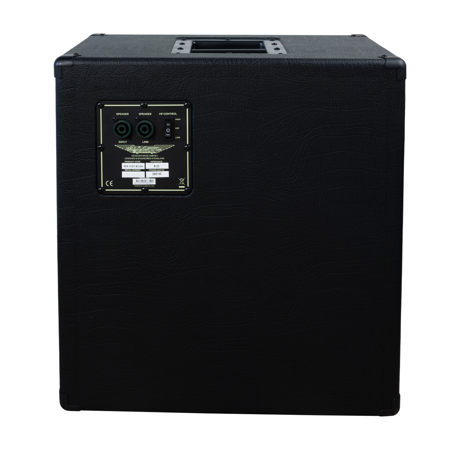ashdown rm 115t evo ii super lightweight bass cabinet back black
