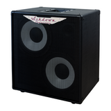 ashdown rm 210t evo ii super lightweight bass cabinet right black with black grill and grey speakers