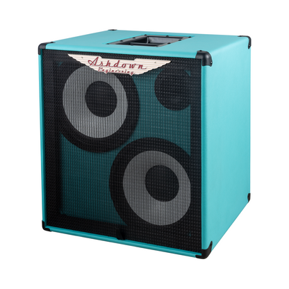 ashdown rm 210t evo ii super lightweight bass cabinet left blue with black grill