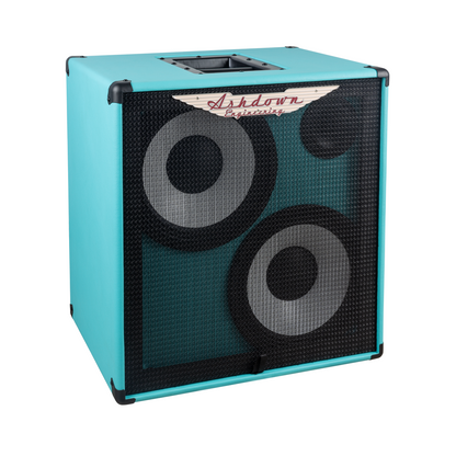 ashdown rm 210t evo ii super lightweight bass cabinet left blue with black grill