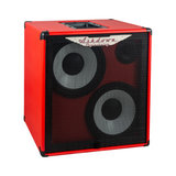 ashdown rm 210t evo ii super lightweight bass cabinet left red with black grill